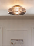 Smoke Grey Lexington Large Flush Fitting Ceiling Light
