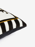 Cushion black velvet No Riff Raff slogan 40x59cm (British brand)
