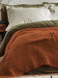 Yard cotton muslin throw warm white, UK version