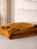 Yard Warm White Lark Muslin Crinkle 100% Cotton Throw
