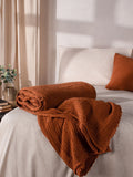 Yard Eucalyptus Green Lark Muslin Crinkle 100% Cotton Throw 130cm x 180cm