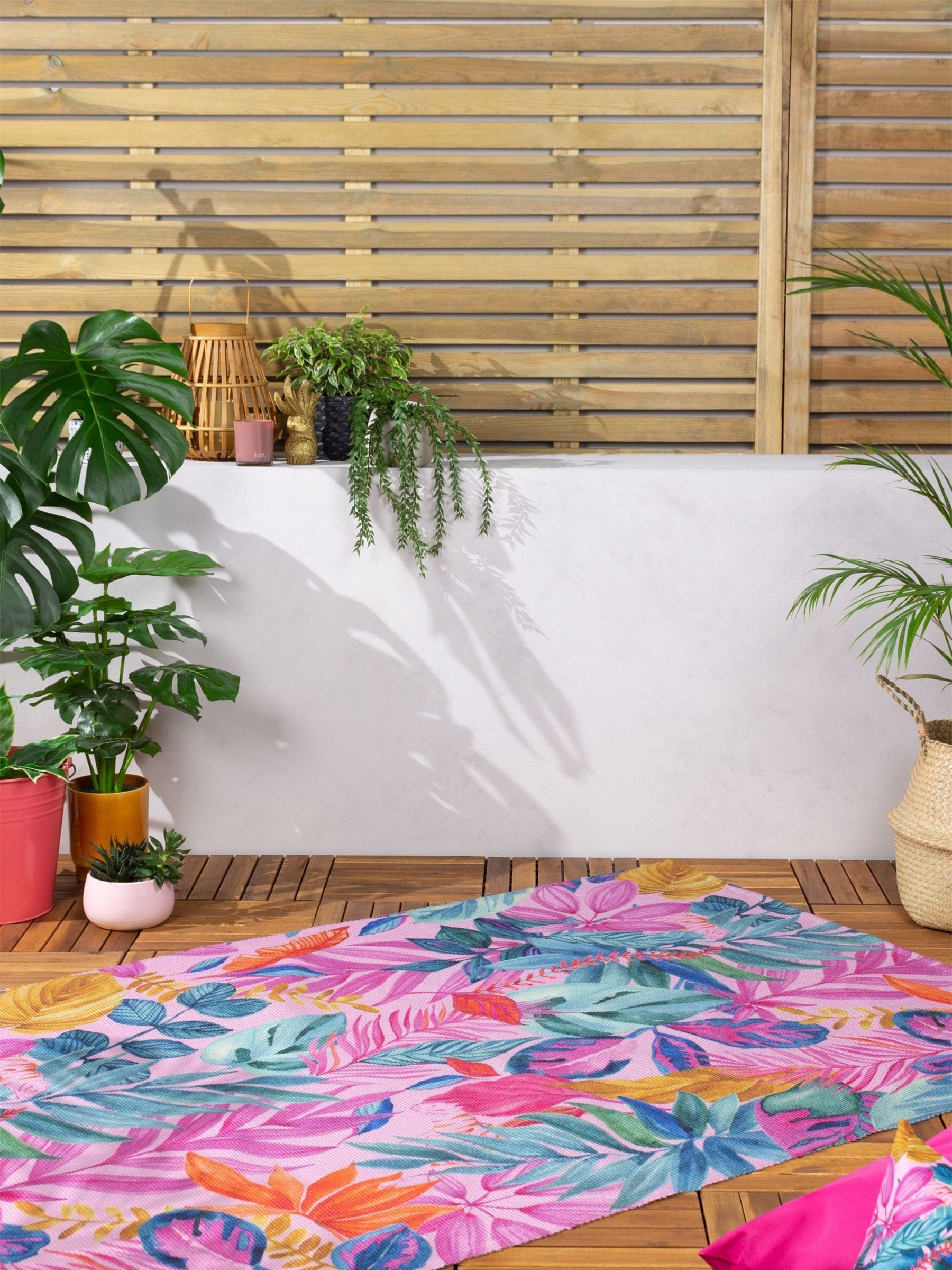 Furn pinker psychedelischer Dschungelteppich - Britisches Produkt