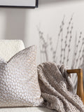 HÖEM Feather Grey Avro Linear Boucle Yarn Fringed Throw
