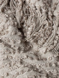 HÖEM Feather Grey Avro Linear Boucle Yarn Fringed Throw