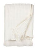 Yard cotton muslin throw warm white, UK version