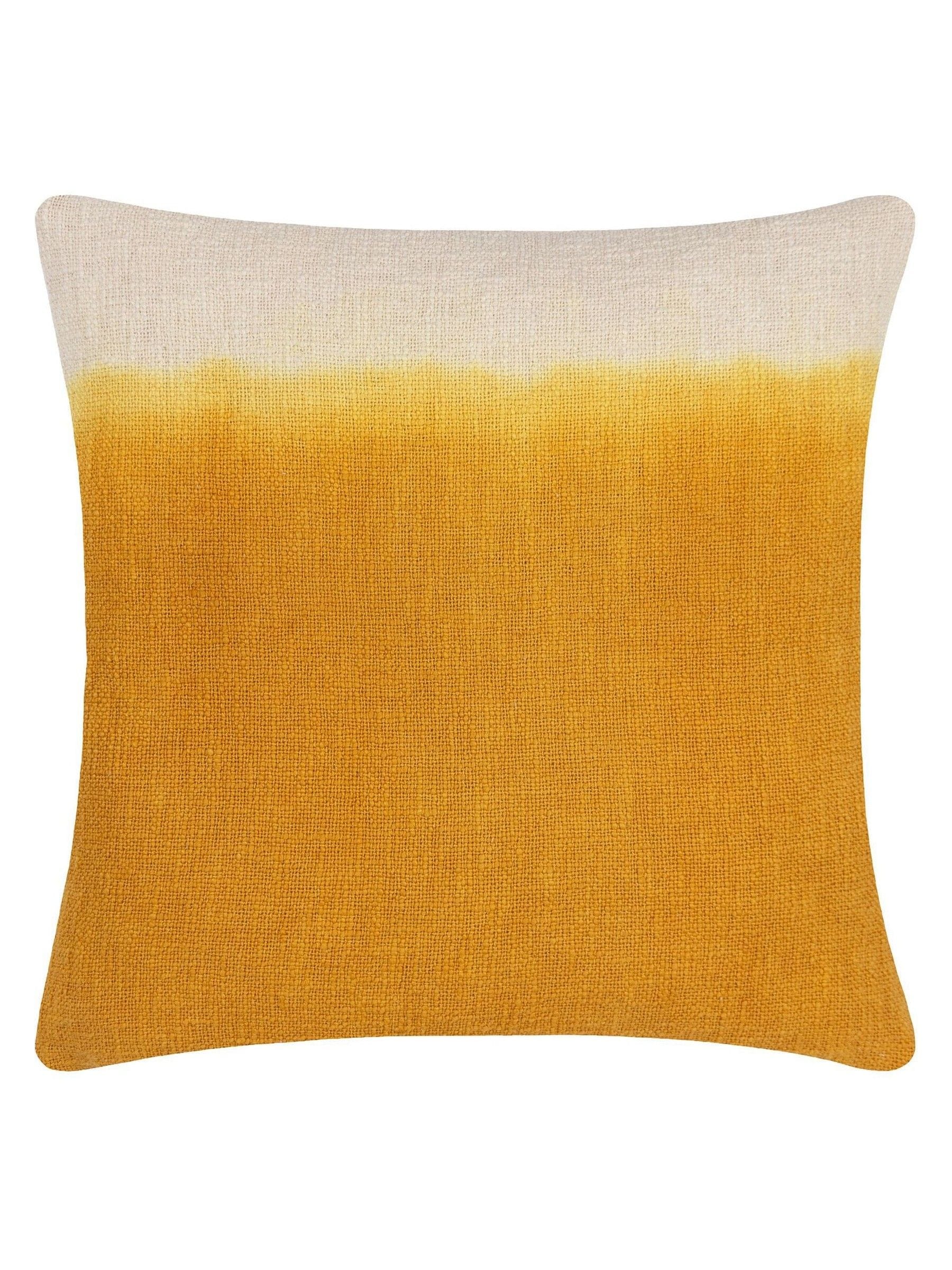 Furn Mizu cushion ochre yellow 50cm, imported from the UK