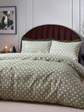 HÖEM olive green Alexa modern geometric duvet cover and pillowcase set, UK version