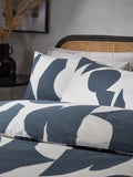 HÖEM Dusk Blue Meta Art Deco duvet cover and pillowcase set, UK version