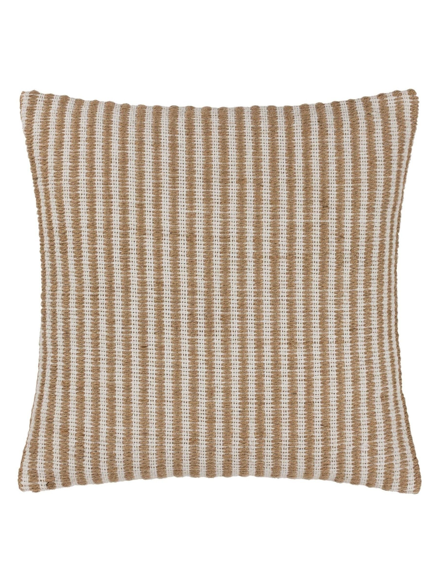 Yard Natural Beige Organik Streifen-Kissen 45 cm (britische Marke)