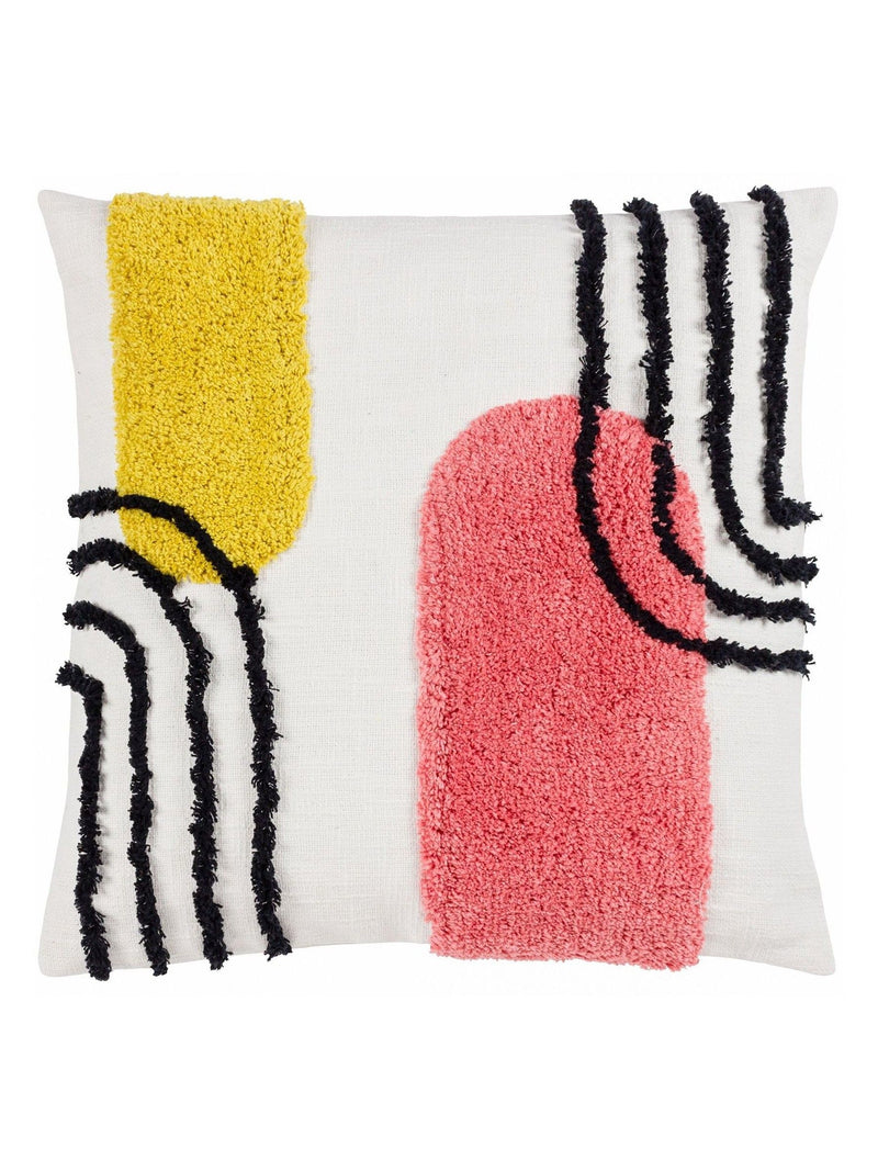 heya home Elmer cushion citrus yellow tufted cotton, imported from the UK