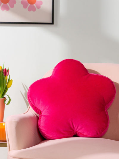 Next Heya Home Hot Pink Flower Velvet Cushion 45cm Square- Buy online at McGrocer