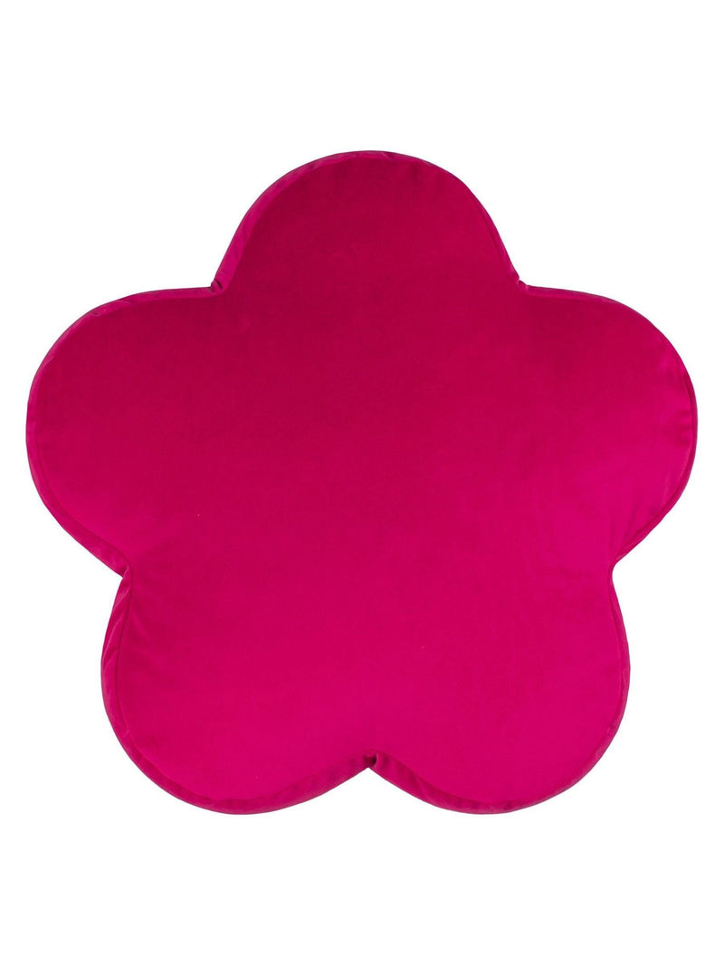 heya home hot pink flower velvet cushion 45cm, UK version