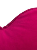 heya home hot pink flower velvet cushion 45cm, UK version