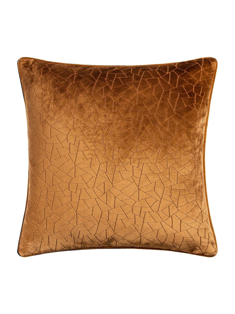 HÖEM Bronze Malans geometrisches Kissen aus Schnittvelours (britische Marke)
