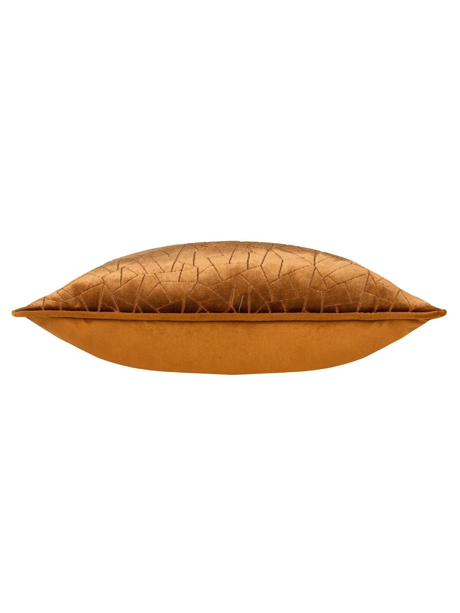 HÖEM Bronze Malans geometrisches Kissen aus Schnittvelours (britische Marke)