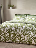 Botanics Olive Green duvet cover and pillowcase set, UK version