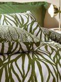 Botanics Olive Green duvet cover and pillowcase set, UK version