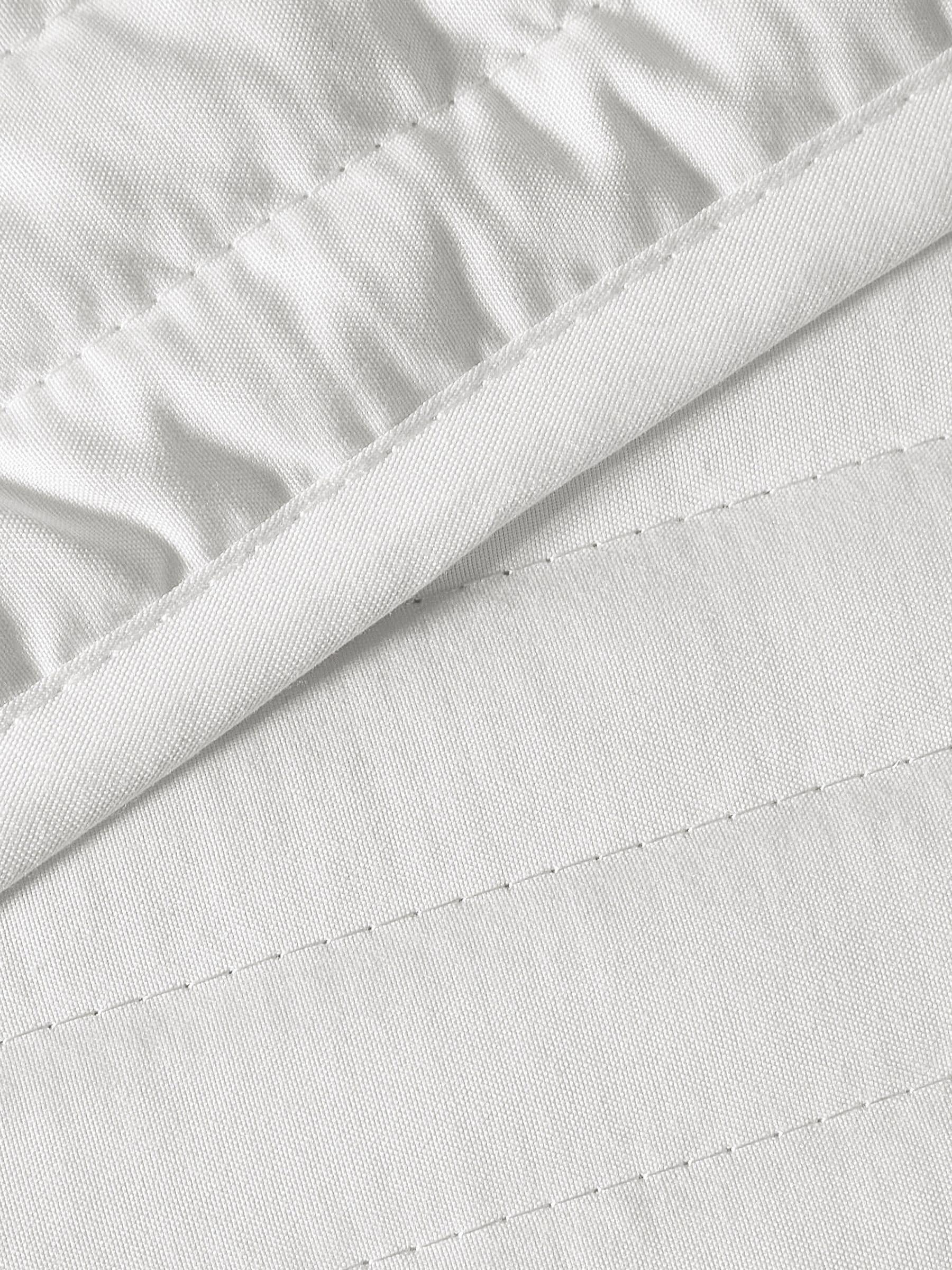 Bianca White quilted lines bedspread 220x230cm, imported from the UK
