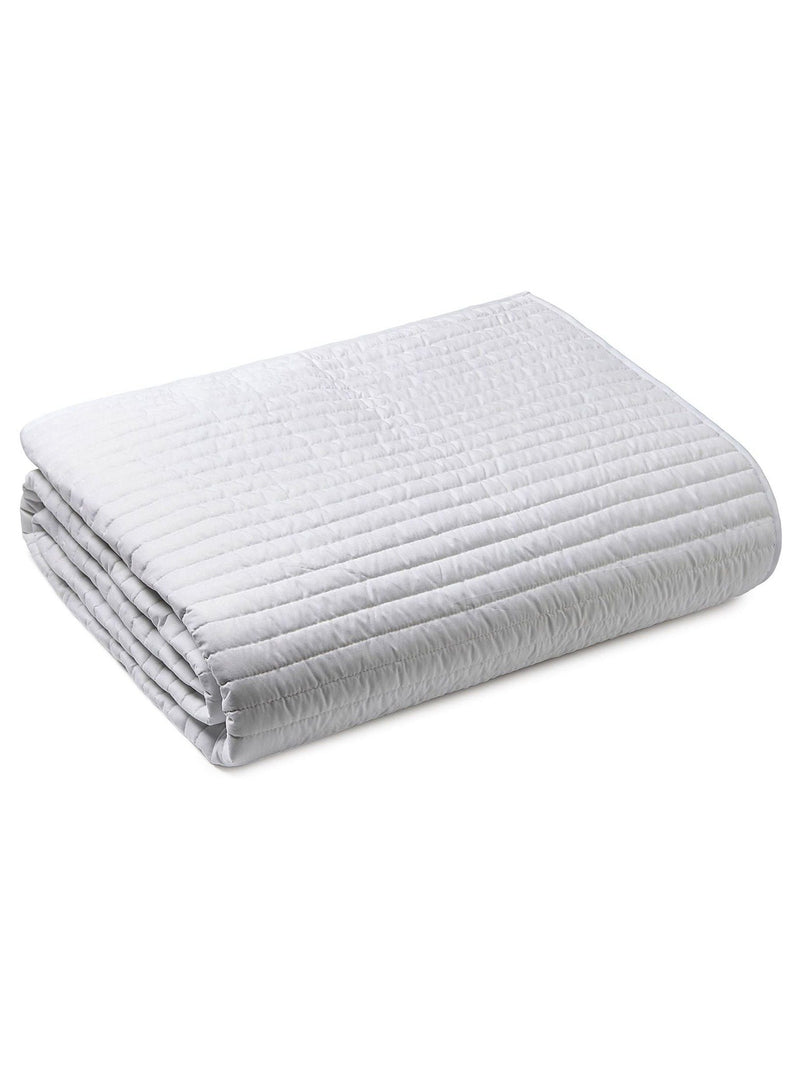 Bianca White quilted lines bedspread 220x230cm, imported from the UK
