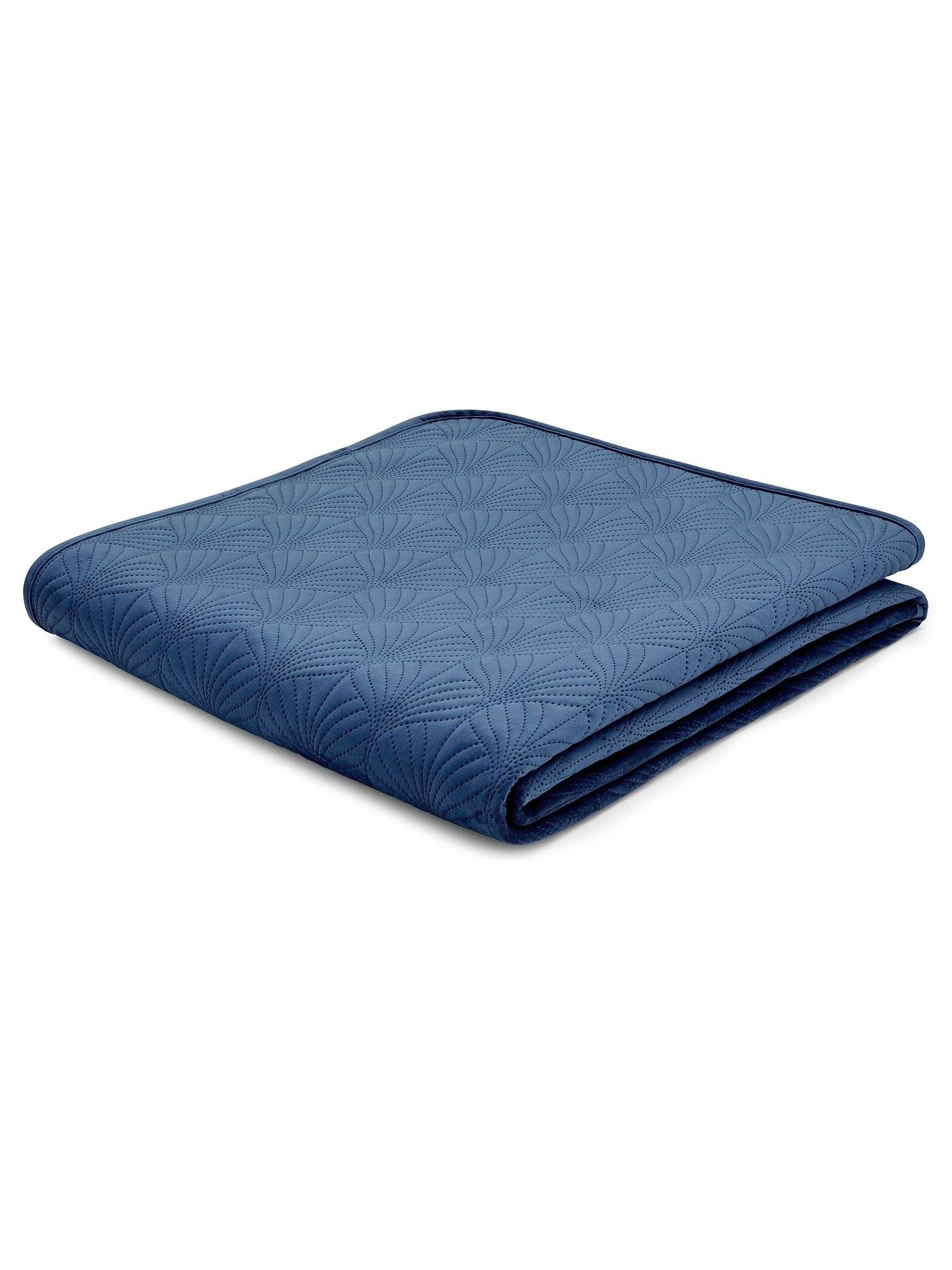 Catherine Lansfield Blue Art Deco Pearl Throw - British product