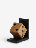 Bronx wooden dice bookend in black/brown - British product