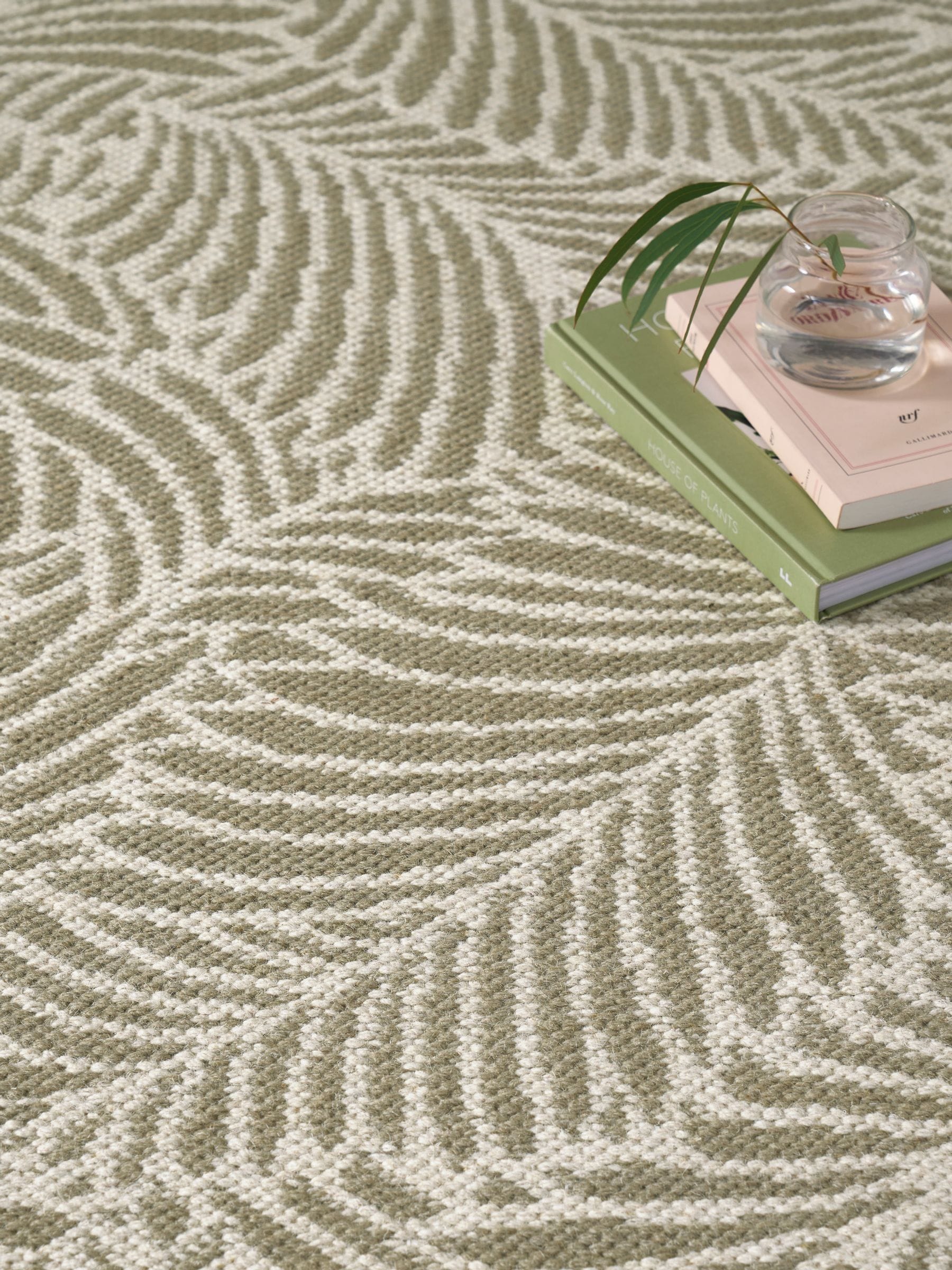 Nina Campbell tree fern flatweave wool rug, UK version