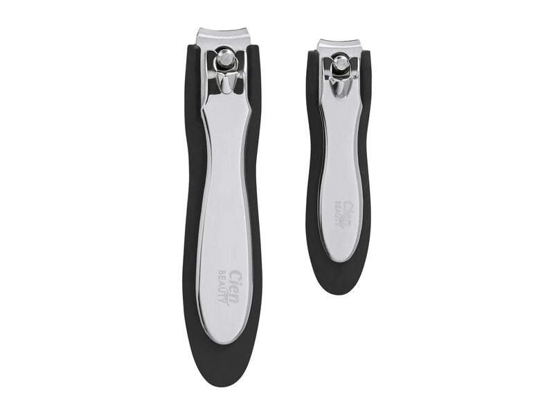 2-piece stainless steel nail clipper set with nail catcher - British product