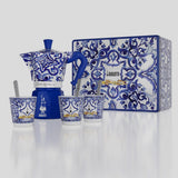 Dolce & Gabbana Blue Mediterranean moka pot 6-cup, imported from the UK