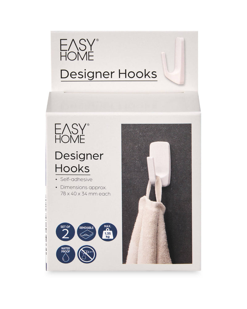 Damage-free hanging hooks white set of 2, UK version