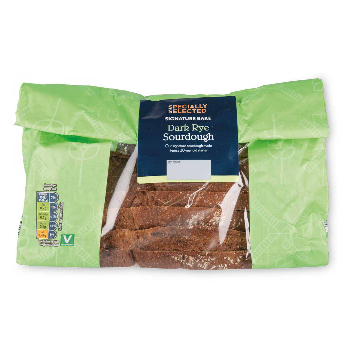 Dark Rye Sourdough Sliced Loaf, UK version