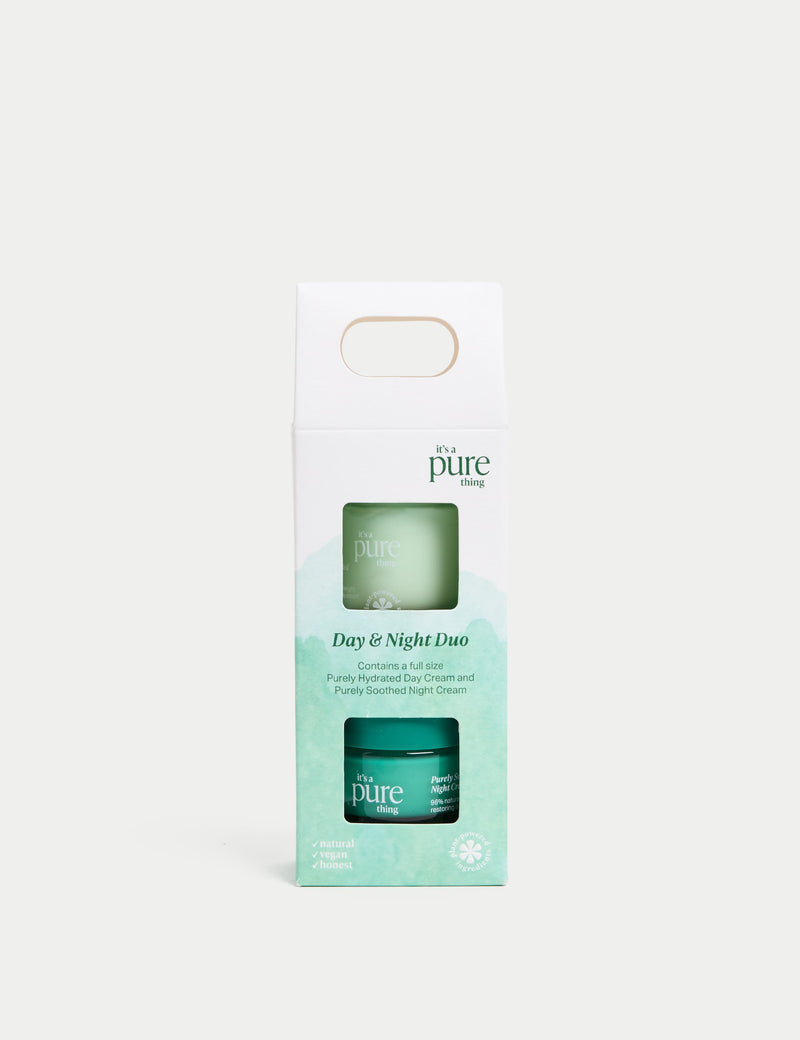 Pure Day and Night Duo facial moisturiser set - British product