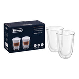 De'Longhi latte glass double-walled set of 2 - British product