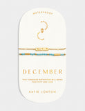 Katie Loxton gold plated birthstone bracelet with turquoise - British product