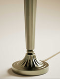 Deco velvet scallop shade table lamp with brass base - British product