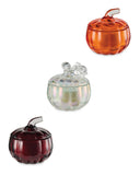 Pumpkin candle in Orange, Maroon, Iridescent Speckle (British brand)