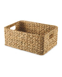 Decorative woven storage basket with sturdy handles, imported from the UK