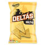 Deltas salted tortilla chips, imported from the UK
