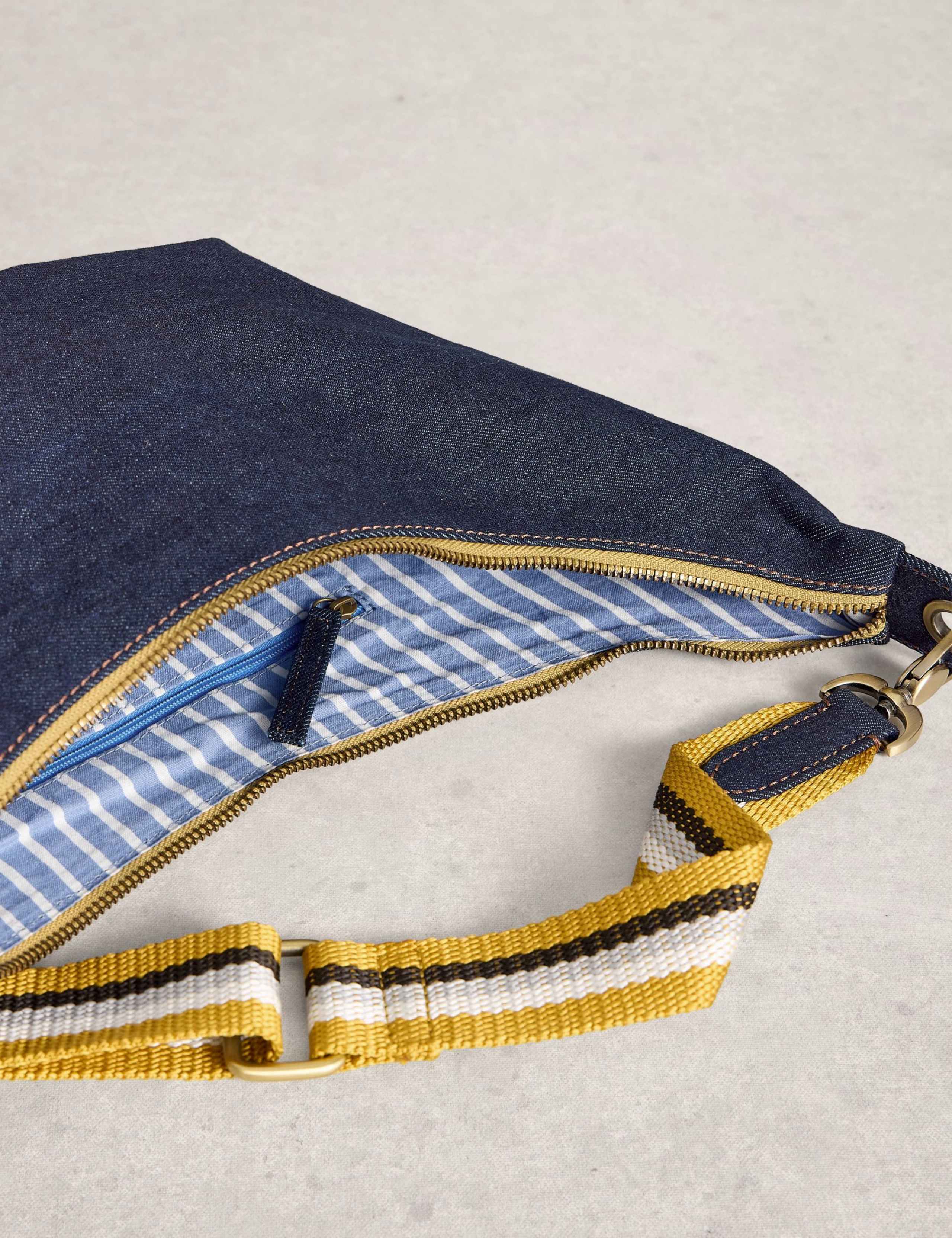 White Stuff denim cross body bag (British brand)