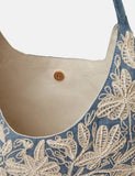 Accessorize embroidered denim shoulder bag, imported from the UK