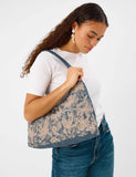 Accessorize embroidered denim shoulder bag, imported from the UK
