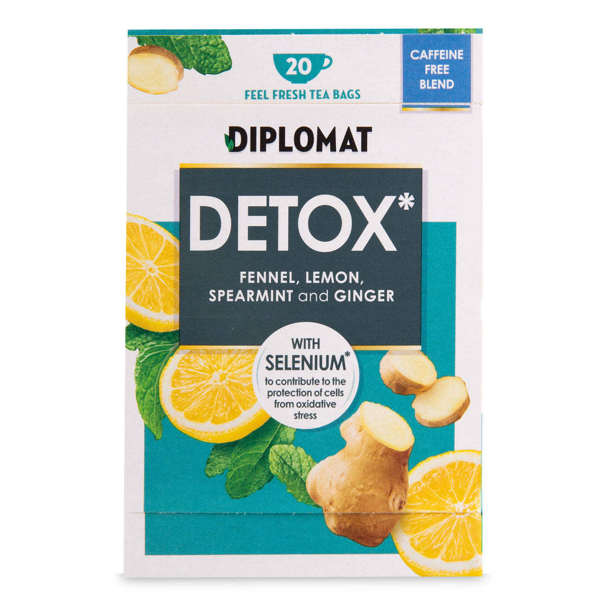 Detox herbal tea 20 pack with fennel, ginger, imported from the UK