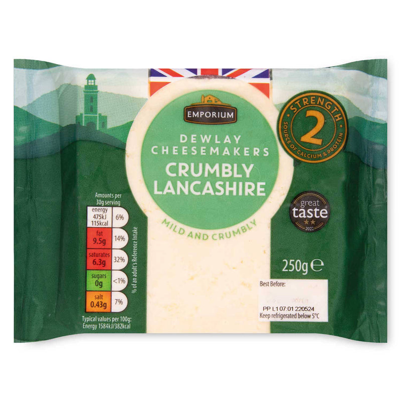 Dewlay Cheesemakers crumbly Lancashire cheese (British brand)