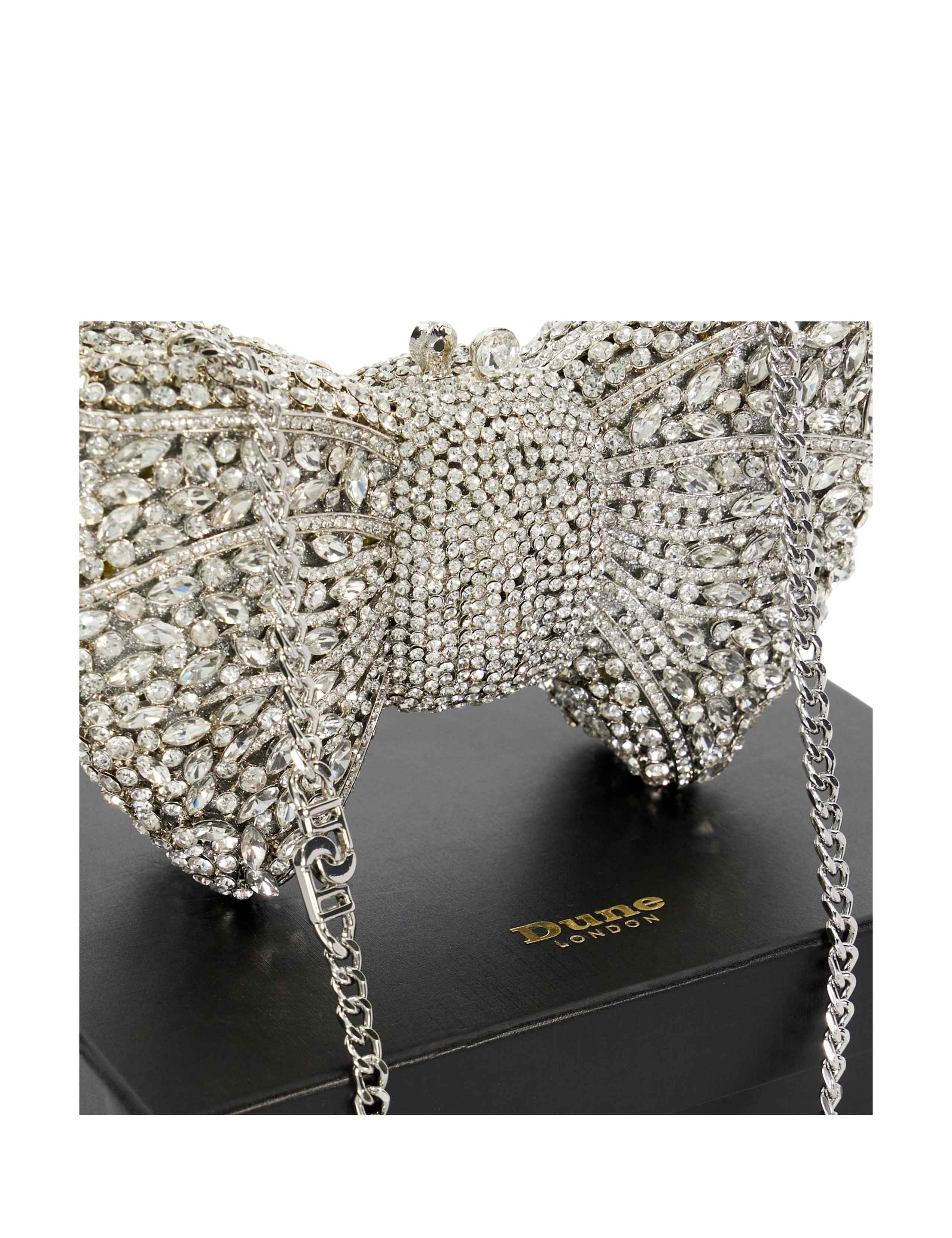 Dune London diamante bow mini clutch bag, UK version