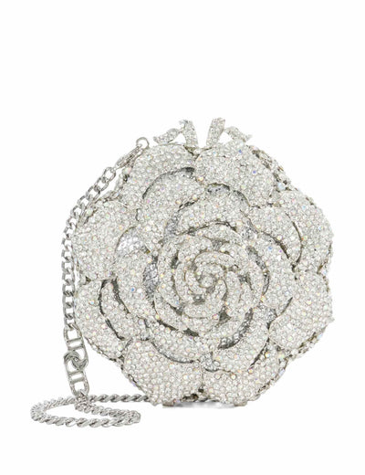 M&S Dune London Diamante Flower Chain Strap Clutch Bag- Buy online at McGrocer