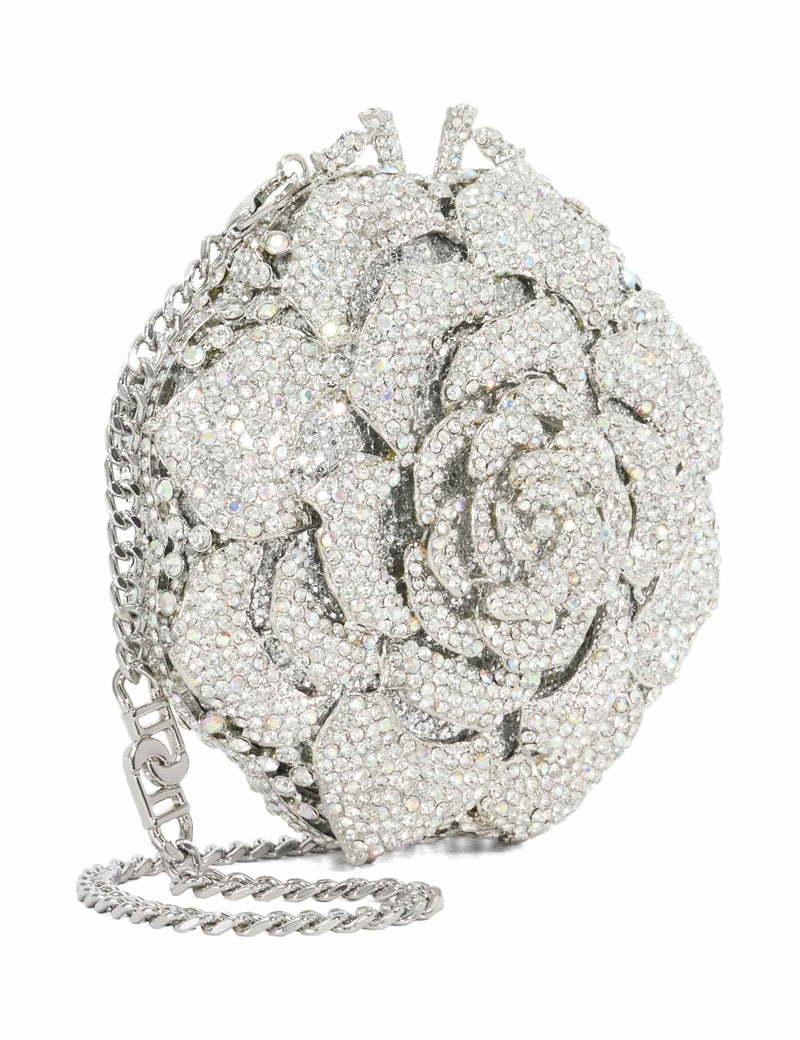 Dune London diamante flower chain strap clutch bag - British product