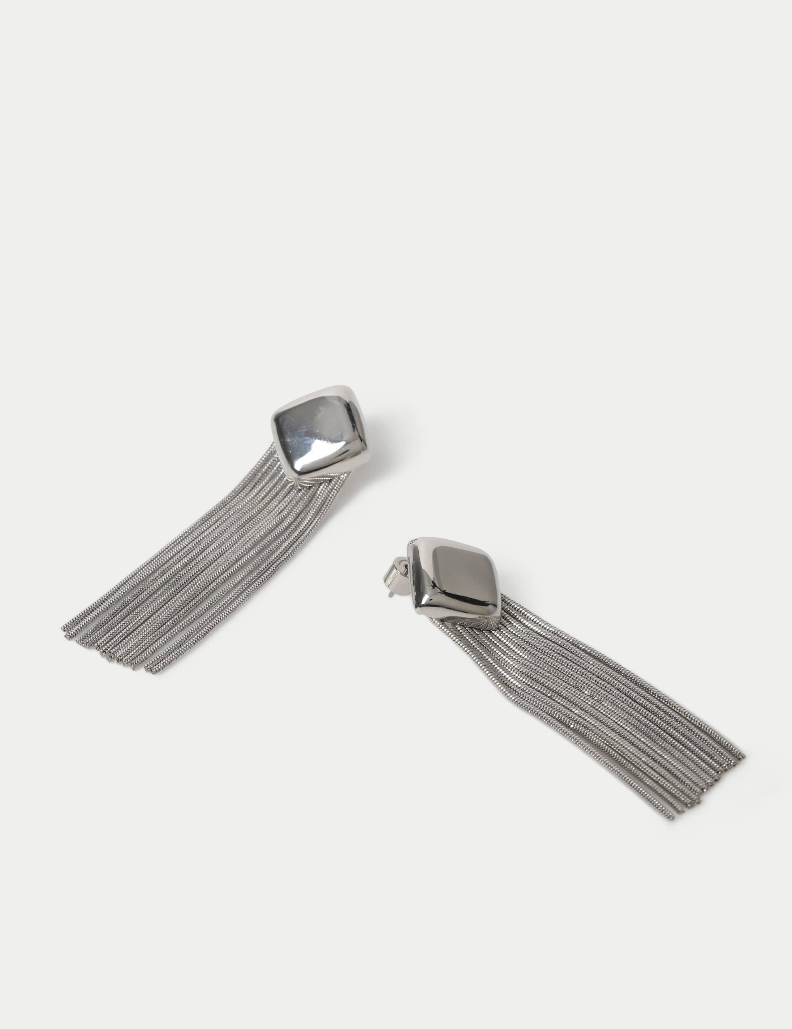 Autograph Collection diamond shape fringe earrings (British brand)