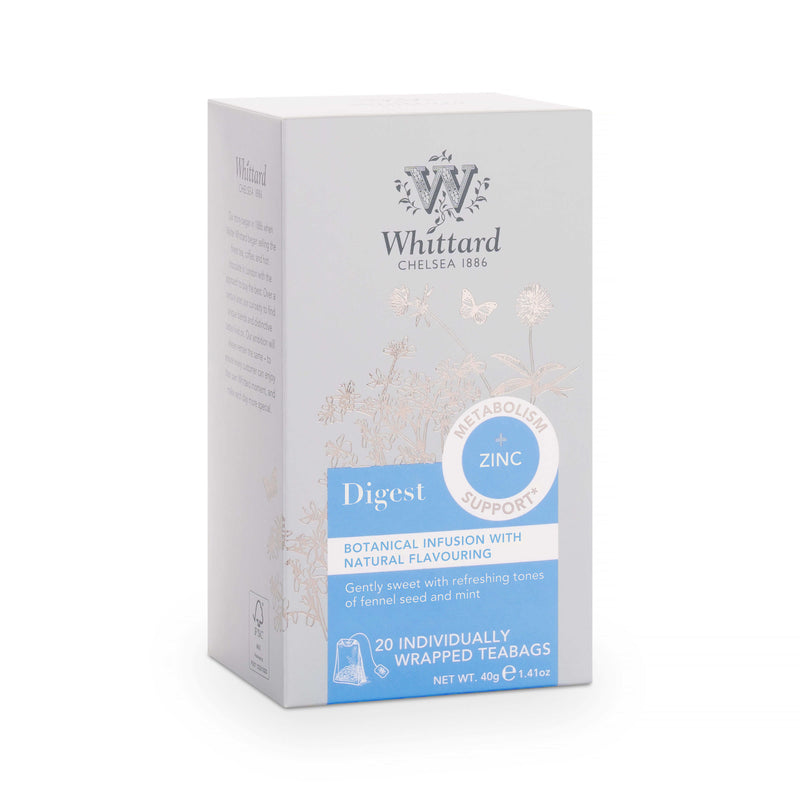 Whittard Digest botanical infusion 20 teabags, imported from the UK