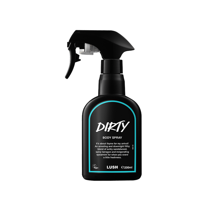 Lush Dirty Body Spray unisex fragrance, imported from the UK