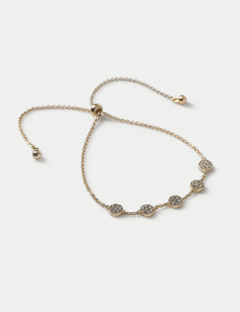 Disc Ditsy bracelet metal design, imported from the UK
