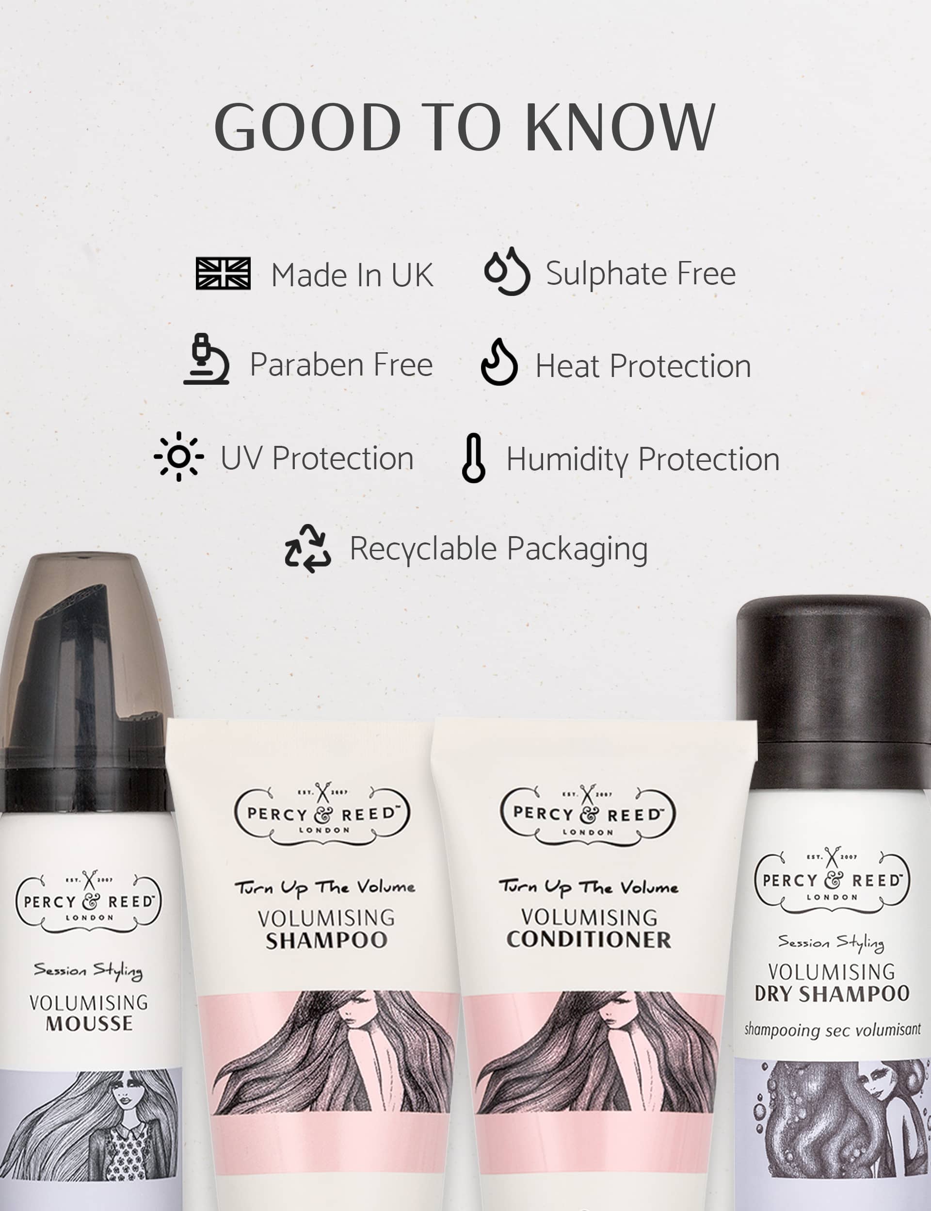 Percy & Reed Va-Va Volume volumising haircare set 180ml - British product